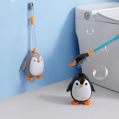 Pinguinform Silikon Toilettenbürste Wandmontierter Toilettenreiniger mit Halter Badewannen