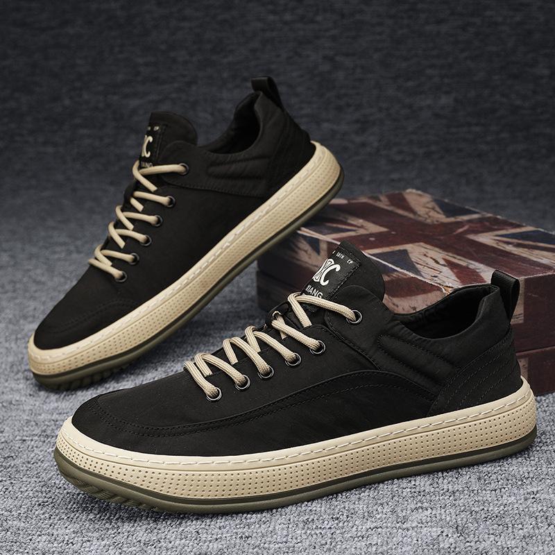 Sportmode Board Schuhe Frühling und Herbst Neue Atmungsaktive Canvas Schuhe Lässig Herren Koreanische Einzelne Schuhe Studenten Schnürung Stil