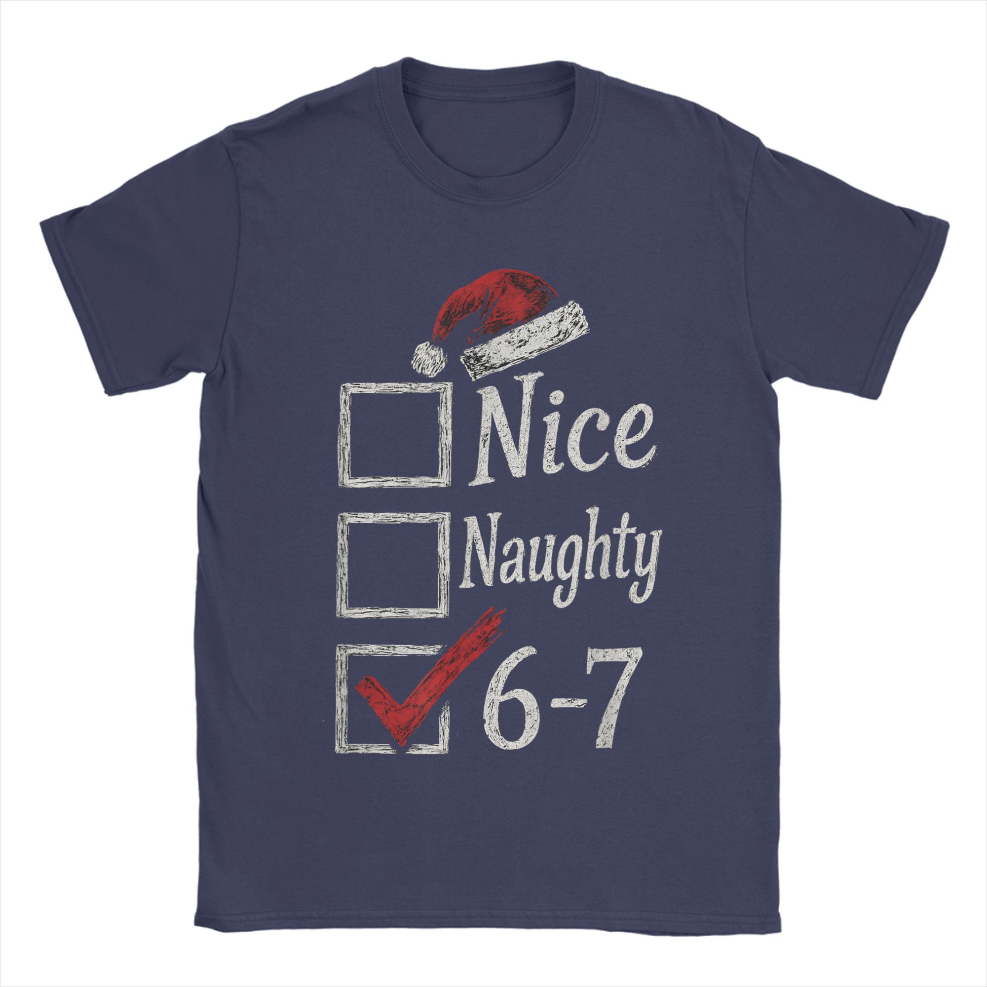 

Funny 6-7 Meme Nice Naughty 67 Christmas Brain Rot Funny T-Shirts 100% Cotton T Shirt Short Sleeve Tees Printing Clothing 4XL