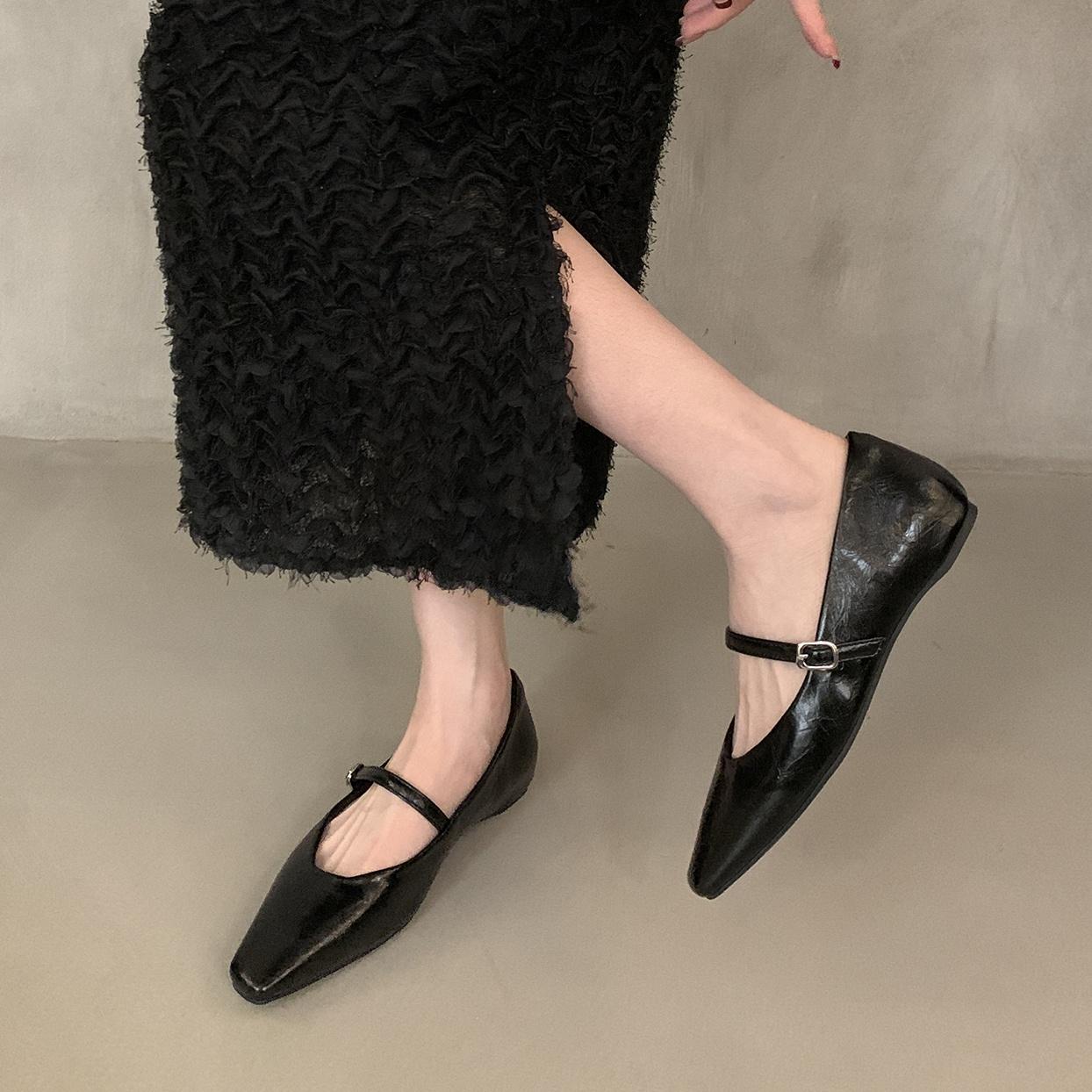 

Fashion Bailamos 2025 Spring Fashion Women Flats Women Slides Casual Soft Dress Shoes Female Slip On Flats Ladies Shallow Ballet Shoes M 40 чёрный