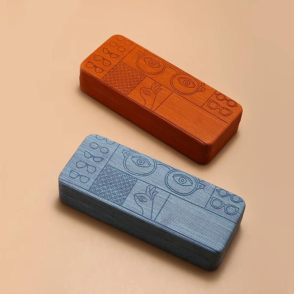 Square Glasses Case Geometric Pattern Sunglasses Storage Box For Mens Fashion Accessories