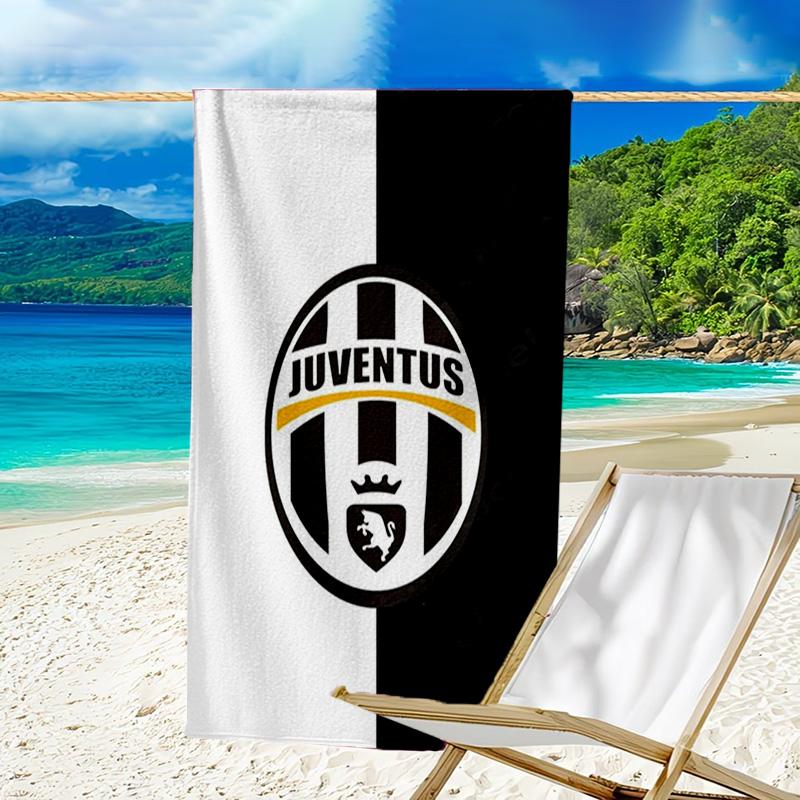 Strandtuch mit Aufdruck des Fußballmannschaftswappens, superweiche Mikrofaser, perfektes Geschenk zum Geburtstag, für Pool, Strand, Reisen, für Familie und Freunde