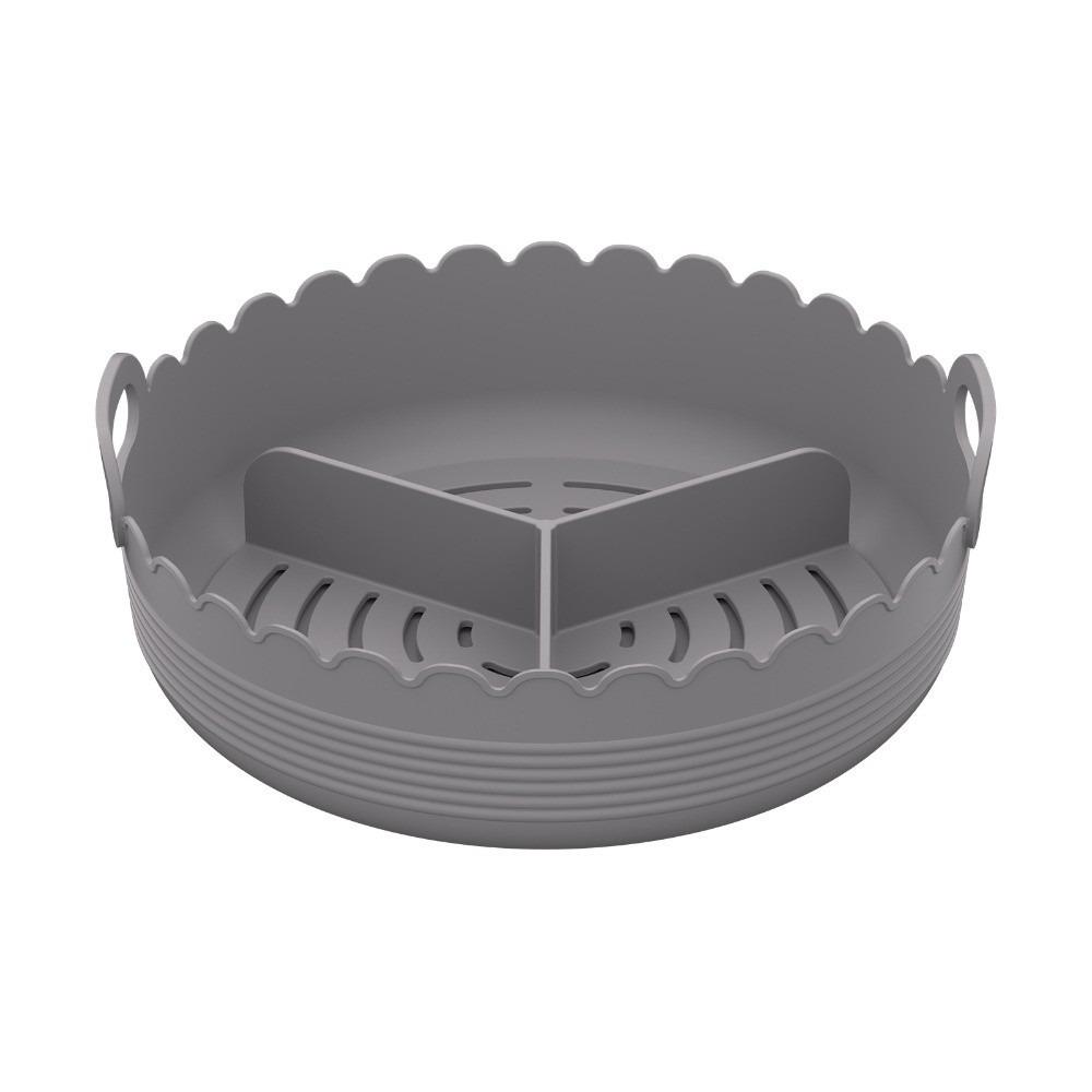 Food-grade 3 Grids Oven Tray Multi-color Divided Airfryer Basket Silicone Air Fryer Liners Home