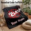 The Clash Custom Flannel Throw Blanket Print Your Name Text Soft Warm Blanket Holiday Present