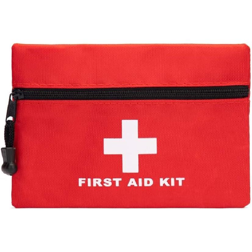 Red Emergency Bag First Aid Small Empty Travel Rescue Pouch First Responder Storage Medicine Pocket Bags for Car Home Office Kitchen Sport Ourdoors