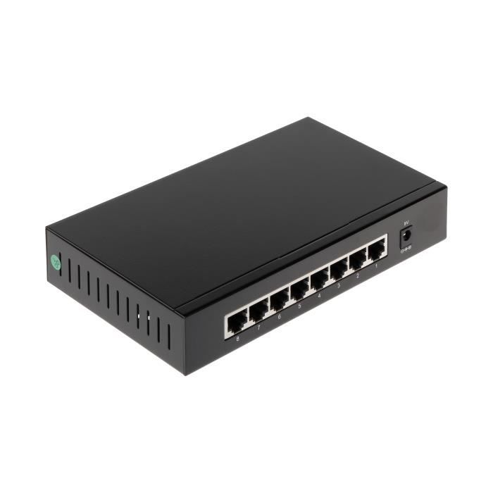 Switch Gigabit 8 ports PFS3008-8GT - Dahua - Protection contre la foudre - Plug and Play - Boîtier métallique