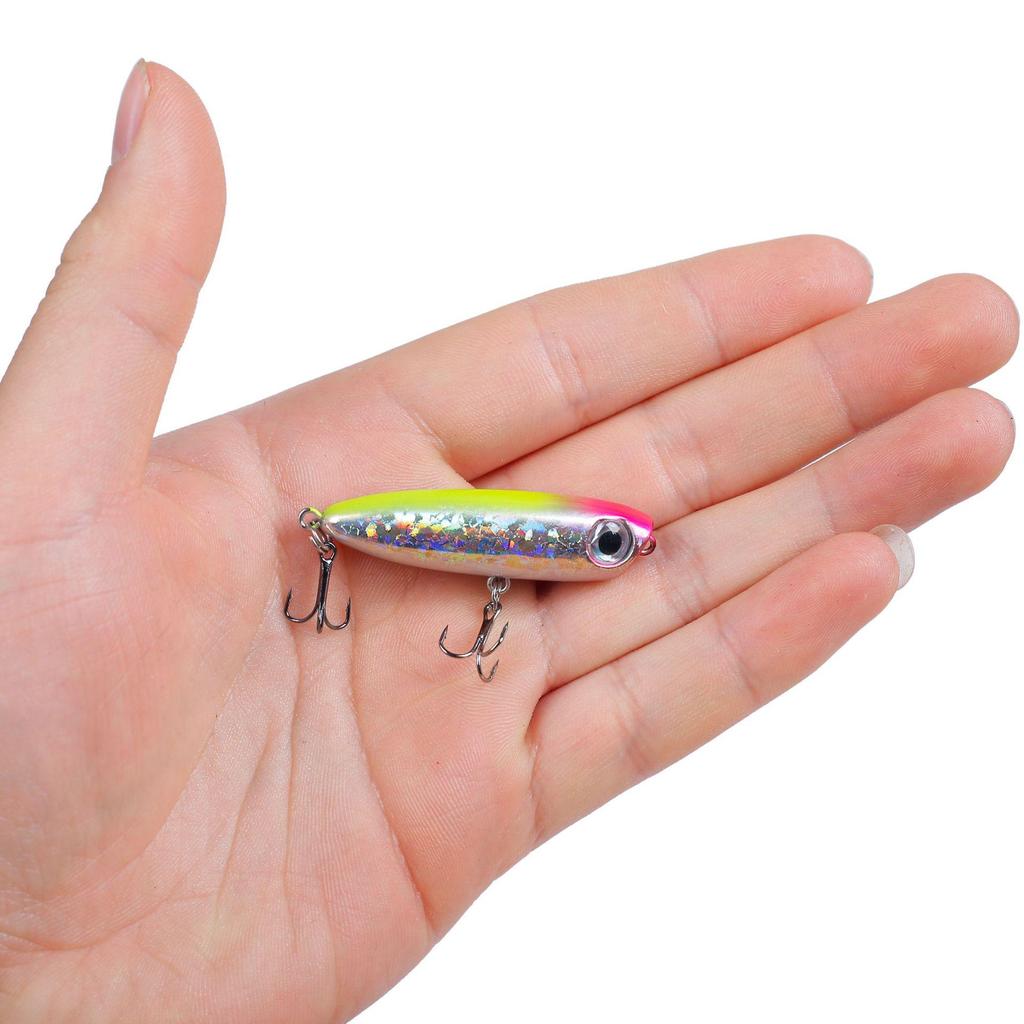 Zig-Zag Surface Popper Minnow Lure 3.5g 4.5cm for Bass Fishing