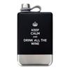 Silver Green Black White Whiskey Flask - Portable, Food Grade 304 Stainless Steel