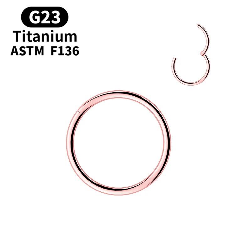 1 Stück G23 Titan Gelenkige Nasenringe, Körperclips Creolen für Damen Herren Knorpelpiercing Schmuck Segment Lippe Ohrring Schmuck