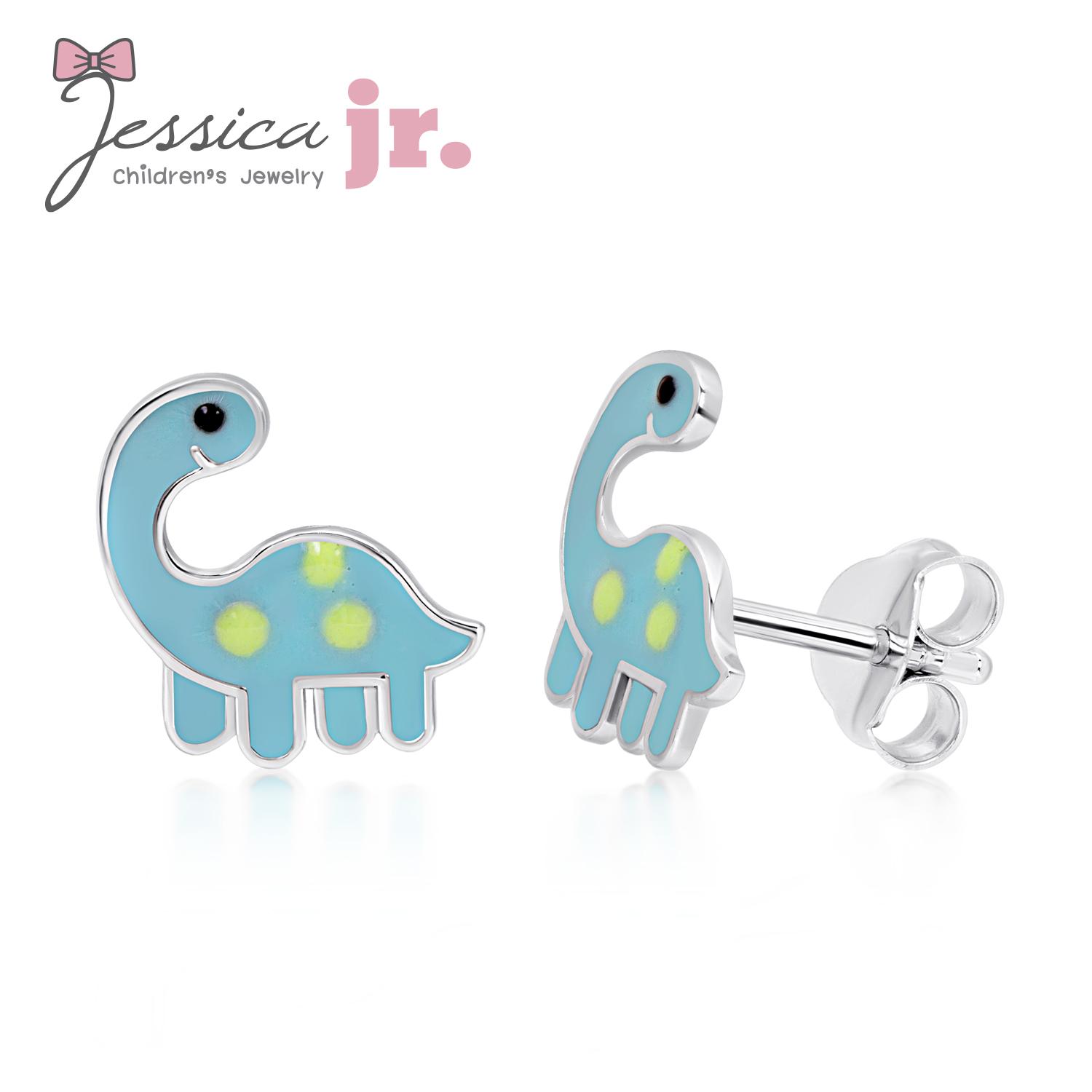 

Милые синие детские серьги-гвоздики с динозаврами из стерлингового серебра 925 пробы на длинную шею для девочек и женщин