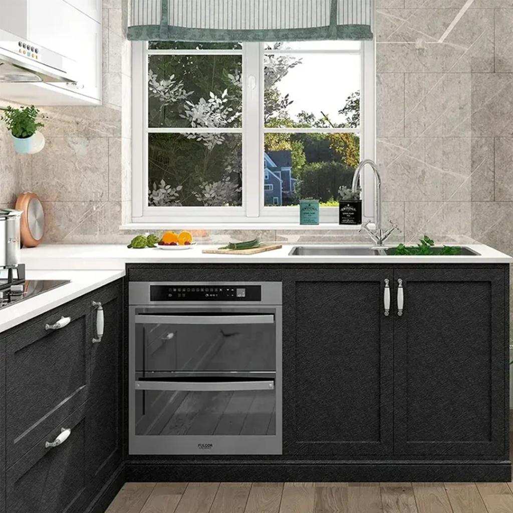 Black Waterproof Self-Adhesive Wallpaper & Silk-like PVC Film: Best for Bathroom, Cafe and Bedroom Makeovers