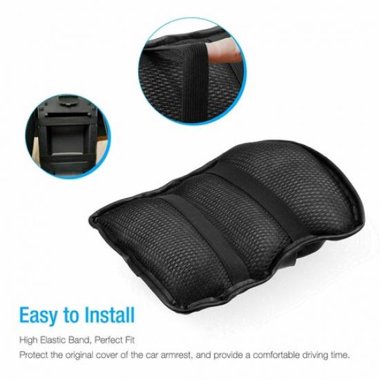 Universal Auto Armrest Pad Cover Auto Center Console Box Cushion Mat PU Leather
