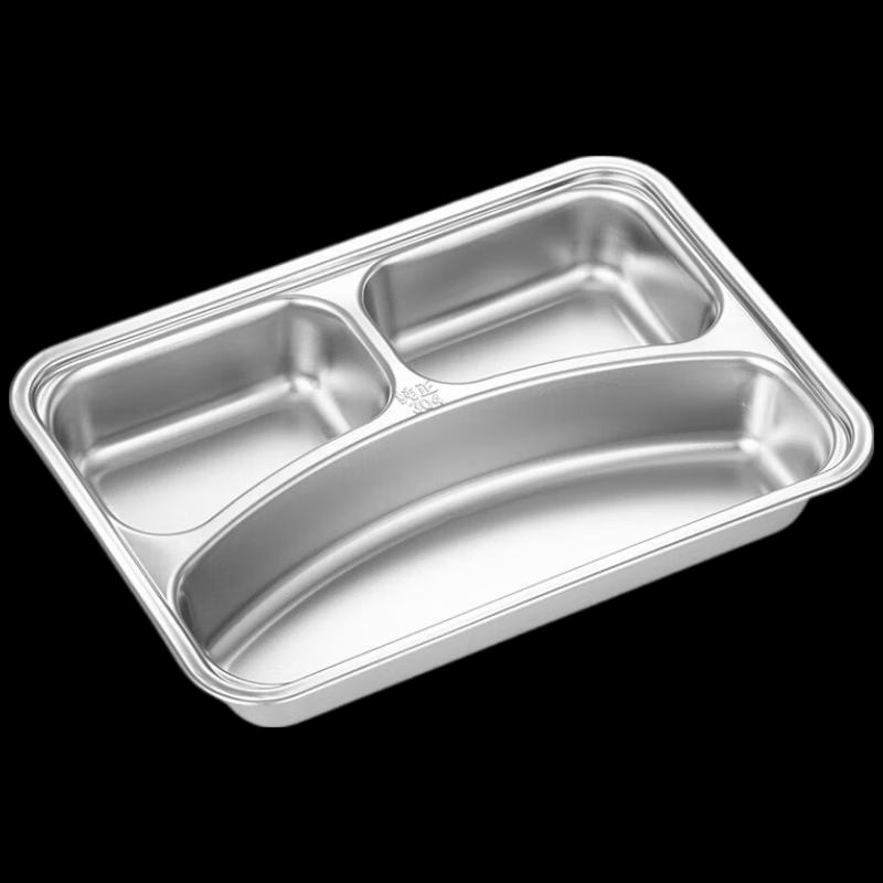 304 Stainless Steel Divided Meal Tray