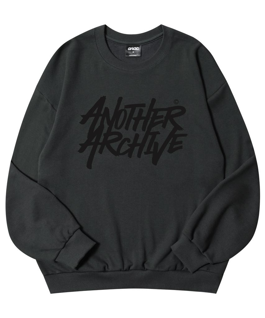 ANOTHER ARCHIVE Graffiti Oversized Sweatshirt_Navy