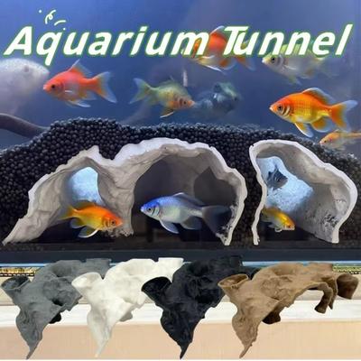 Lustige 3D-Druck Kies Tunnel Höhle Ruhe Sicher Fütterung Zucht Haus Aquarium Unterirdische Höhle Aquarium Dekor