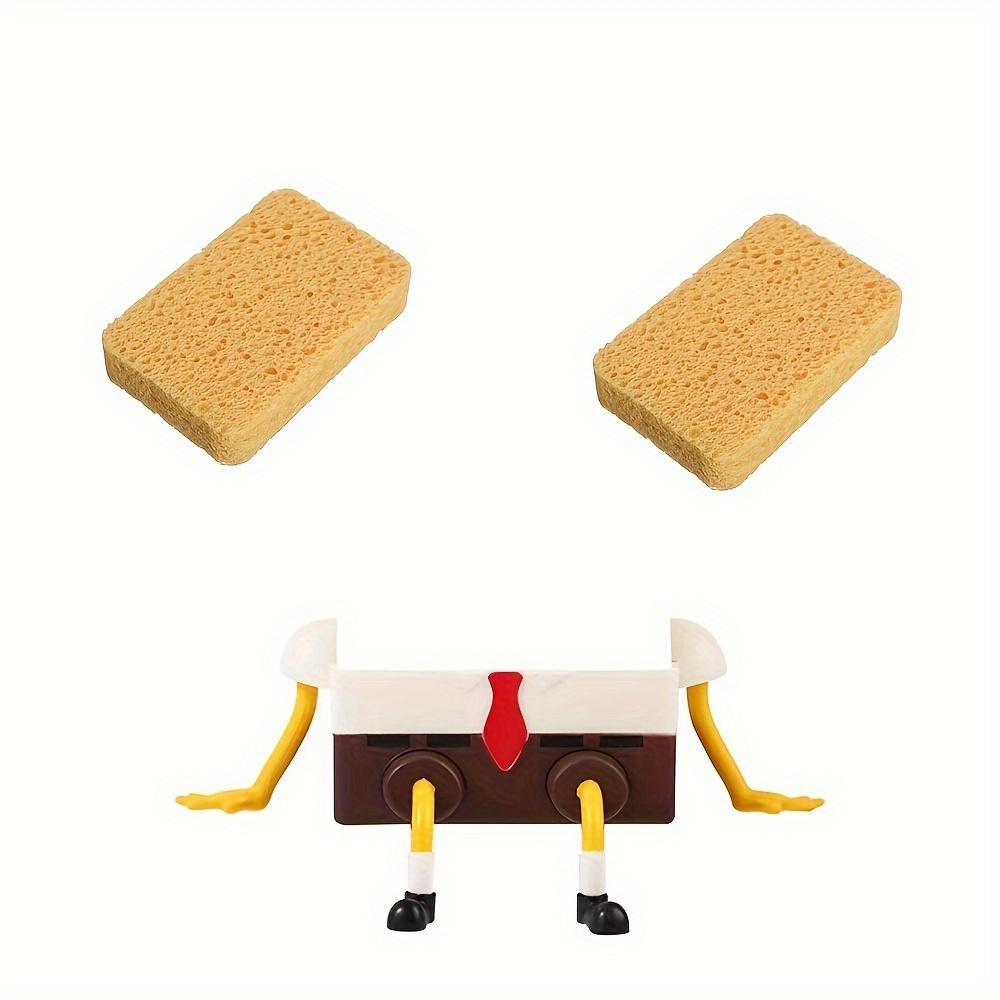 

3 pcs kitchen sink drain stand Wood pulp sponge suitable for scrubber, soap, kitchen, bathroom