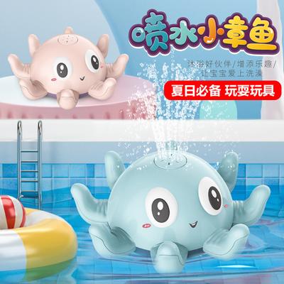 Badezimmer Automatischer Induktionswasserspray Kleiner Oktopus Elektrischer Oktopus Mit Leichter Musik Wasserspielspielzeug