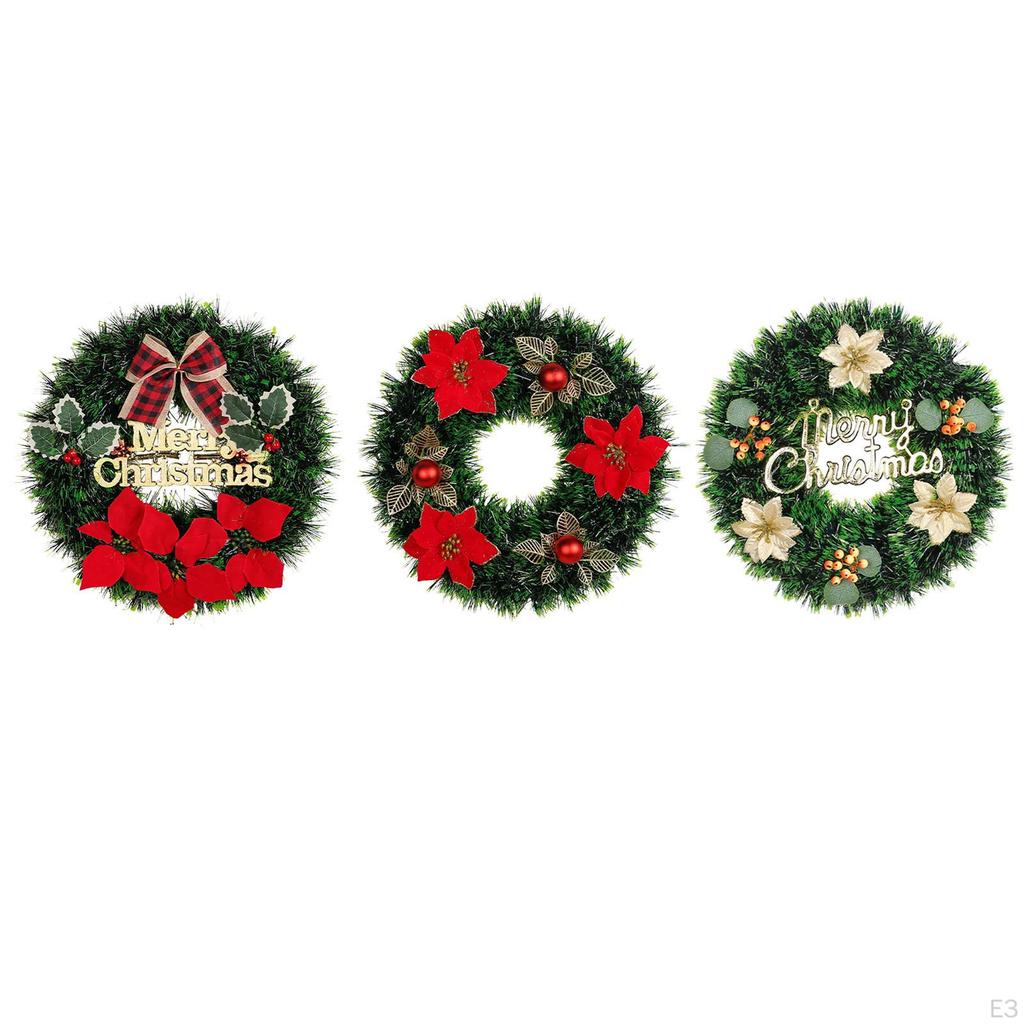 Artificial Christmas Wreath ,Winter Holiday Garland Decoration Xmas for Front Door