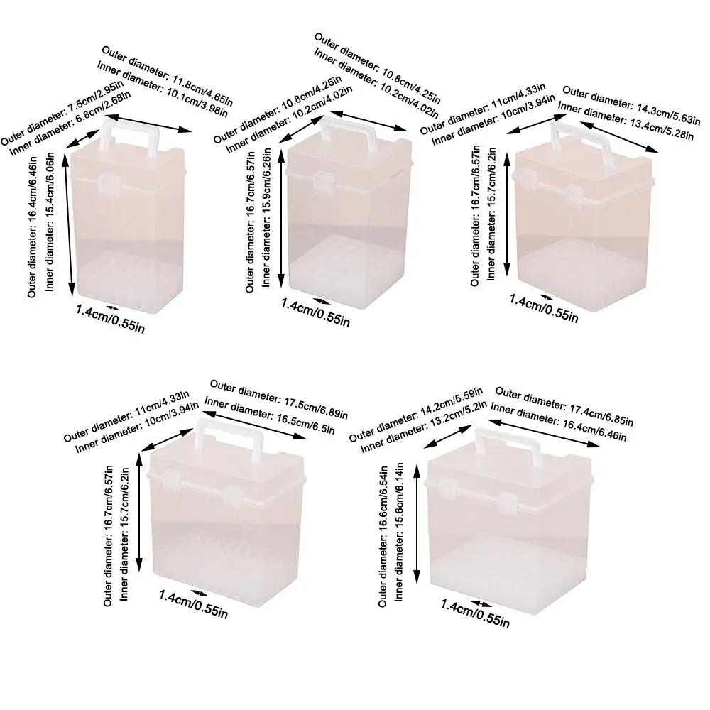 Plastic Marker Pen Organizer Transparent Handheld Desk Pen Holder Waterproof Multi-slot Stationery Storage Case Students