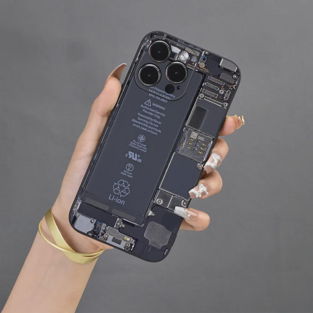 

Apple iPhone 15 Protective Case: Simulated Circuit Board Design, Full Lens Protection, Anti-Fall Apple 14 Pro