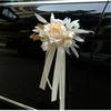 Ceremony Vehicle Handle Flower Ornament with Rose and Suction Cup for Wedding Car Styling and Photo Use