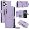 Crossbody Wrist Strap Zipper Wallet Card Slots Phone Case for IPhone 17 Air 16 Pro Max 15 Plus 14 13 12 11 Flip Leather Cover