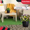 Plastic Flower Pot for Flowers and Herbs on the Balcony or Terrace, Anthracite, 29cm