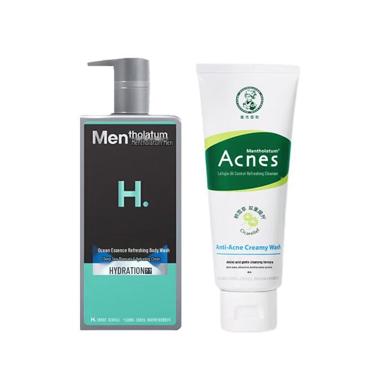 Mentholatum Men s Refreshing Shower Gel & Deep Cleansing Face Wash Set