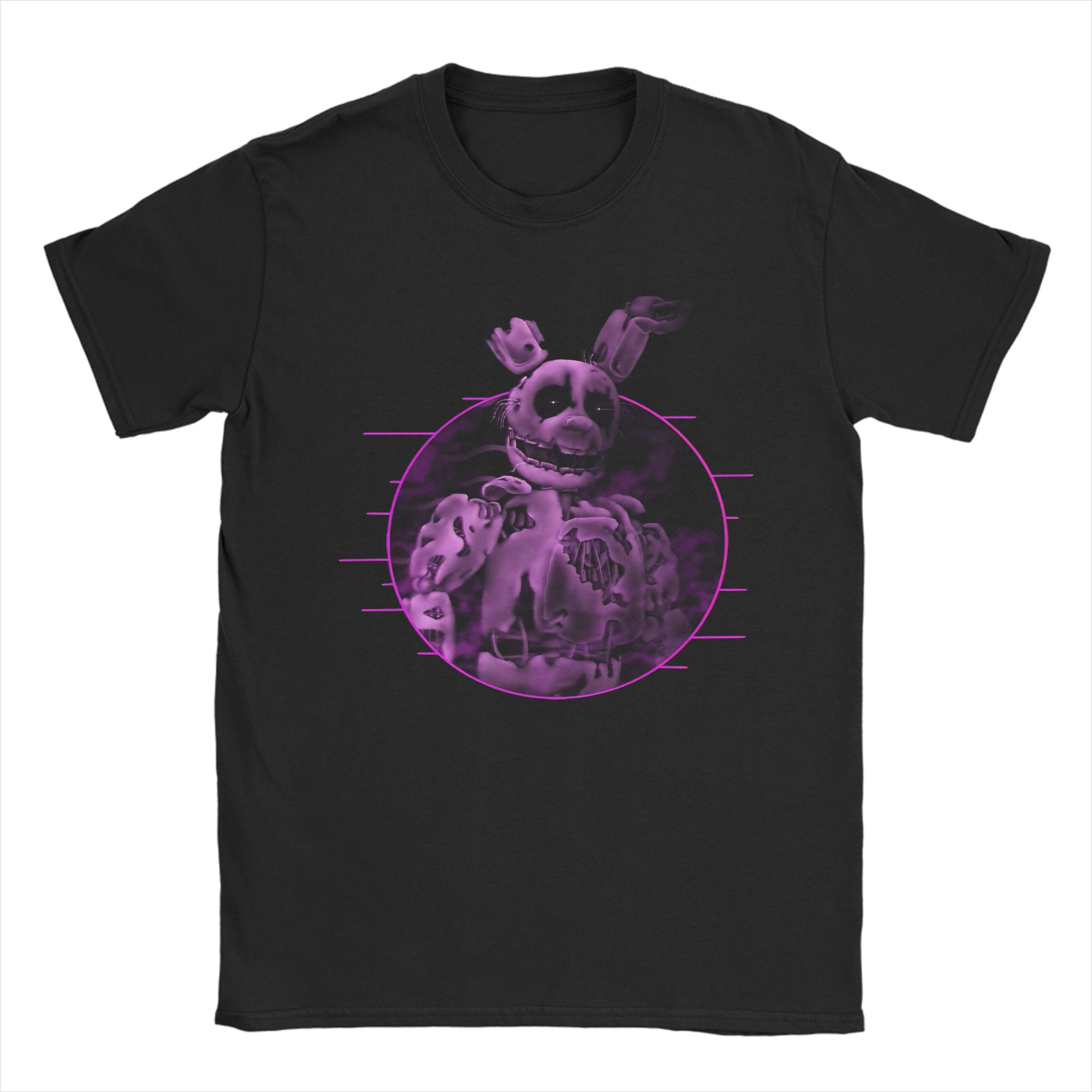 

Чоловіча футболка FNAF At Freddys Springtrap Повсякденна Чиста бавовна Футболки з коротким рукавом Круглий комір Одяг Великий розмір XXXL