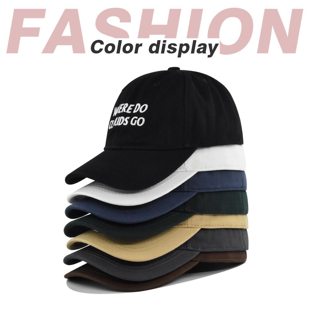 Cap Where Baseball Do Letter Embroidered Duckbill Sunshade Hat Cotton Material