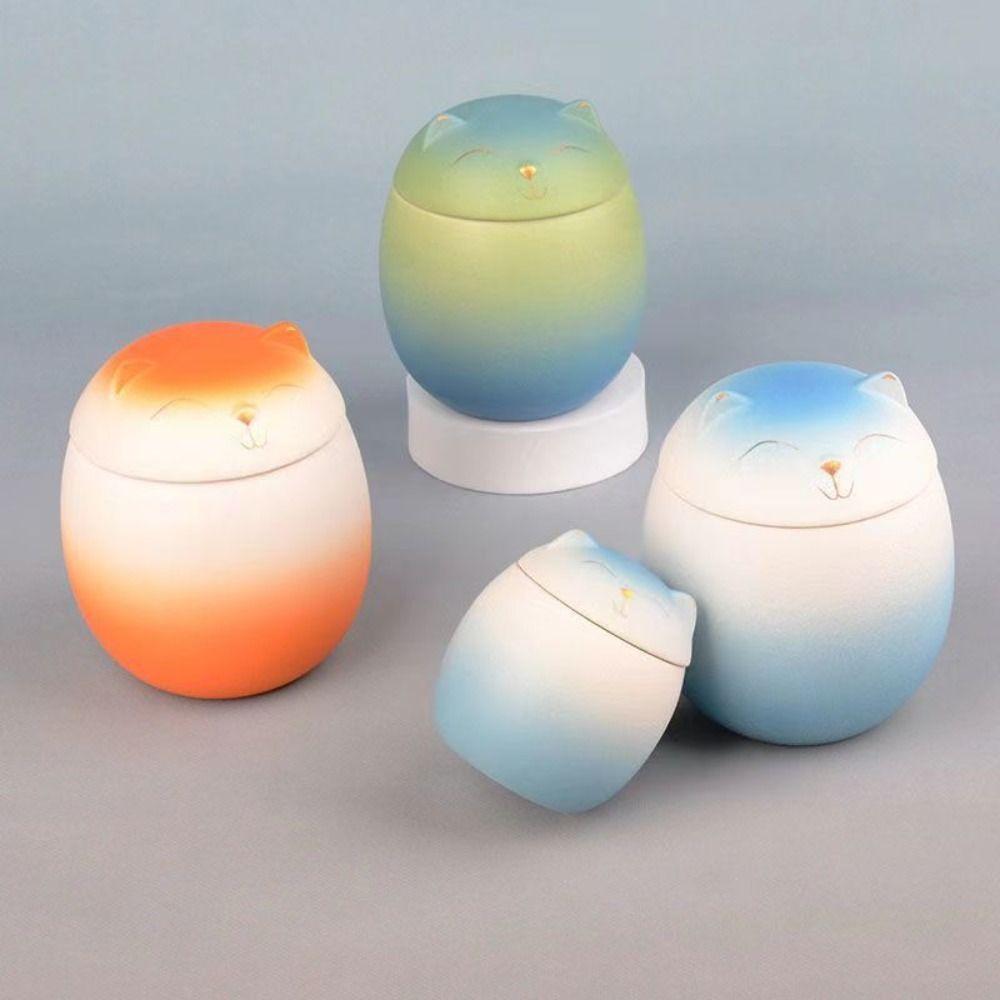 Gradient Color Funeral Urn for Pets Household Sealed Dog Cat Cremation Urns  for Kitchen