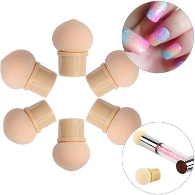 6 pezzi di testine di spugna riutilizzabili per nail art, penne per sfumatura e design, punte di spugna sostituibili