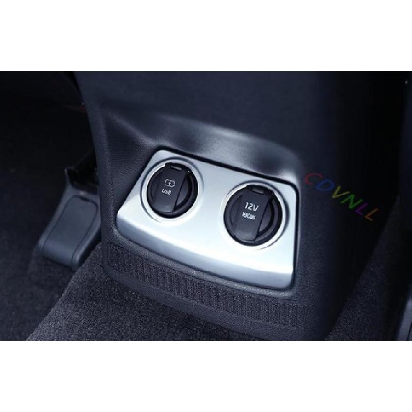 ABS Chrome USB Cigarette Lighter Trim Cover For Kia Sportage 2017-2018