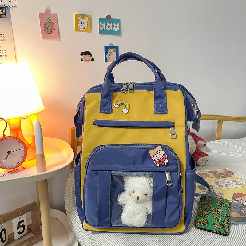 Buy Contrasting Color Backpack Women S Clip On Trend Fan Fashion Trendy buy-contrasting-color-backpack-women-s-clip-on-trend-fan-fashion-trendy
