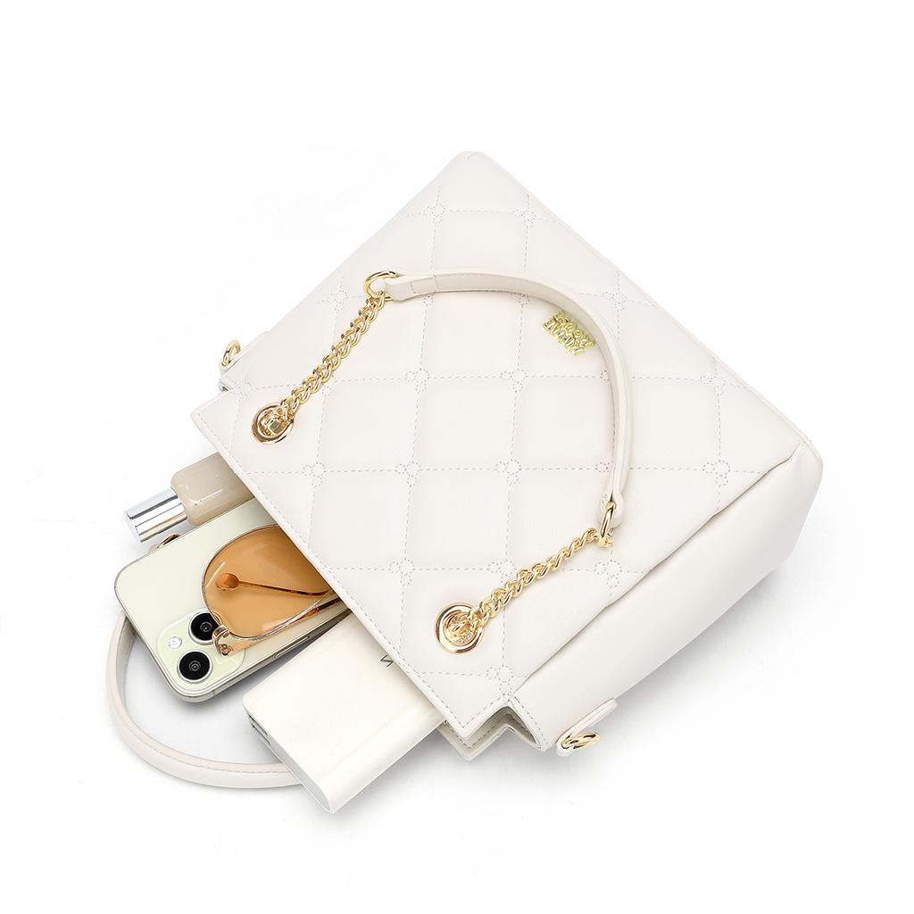 New Disney PU Shoulder Bag Handbag Shoulder Bag Regular Women's Ecru/Black DHB41440-A