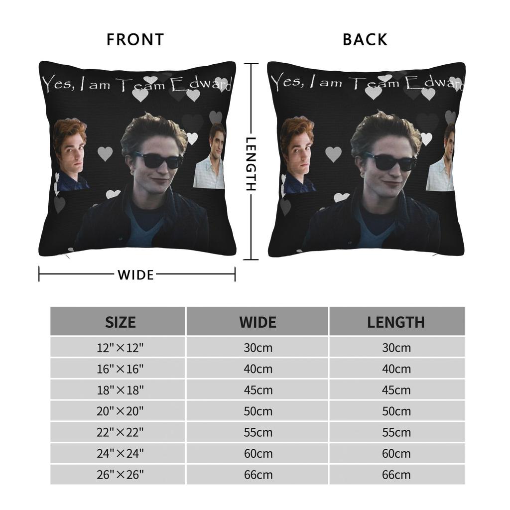 Federa per Cuscino Divertente Edward Cullen Jacob Twilight Copricuscino Morbido Federa Moderna per Sedia Divano Decorazione Casa