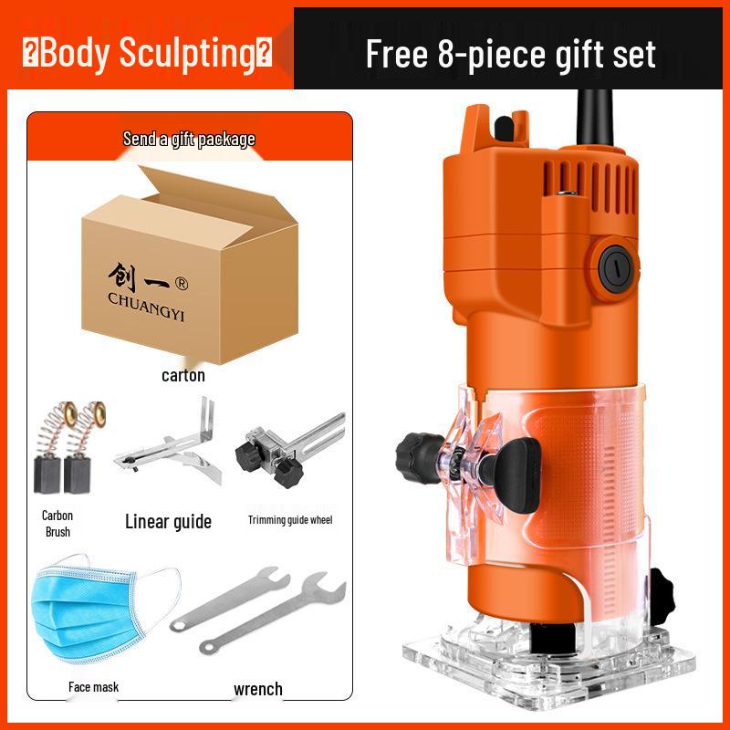 Chuangyi Multi-Function Handheld Router: Edge Trimmer, Engraver, Panel Groover, Woodworking Chamfer Tool