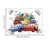 Cartoon Cars Lighting McQueen 3D Wall Sticke s For Kids Room Home Bedroom PVC Decor Cartoon Movie Mural Art Decals