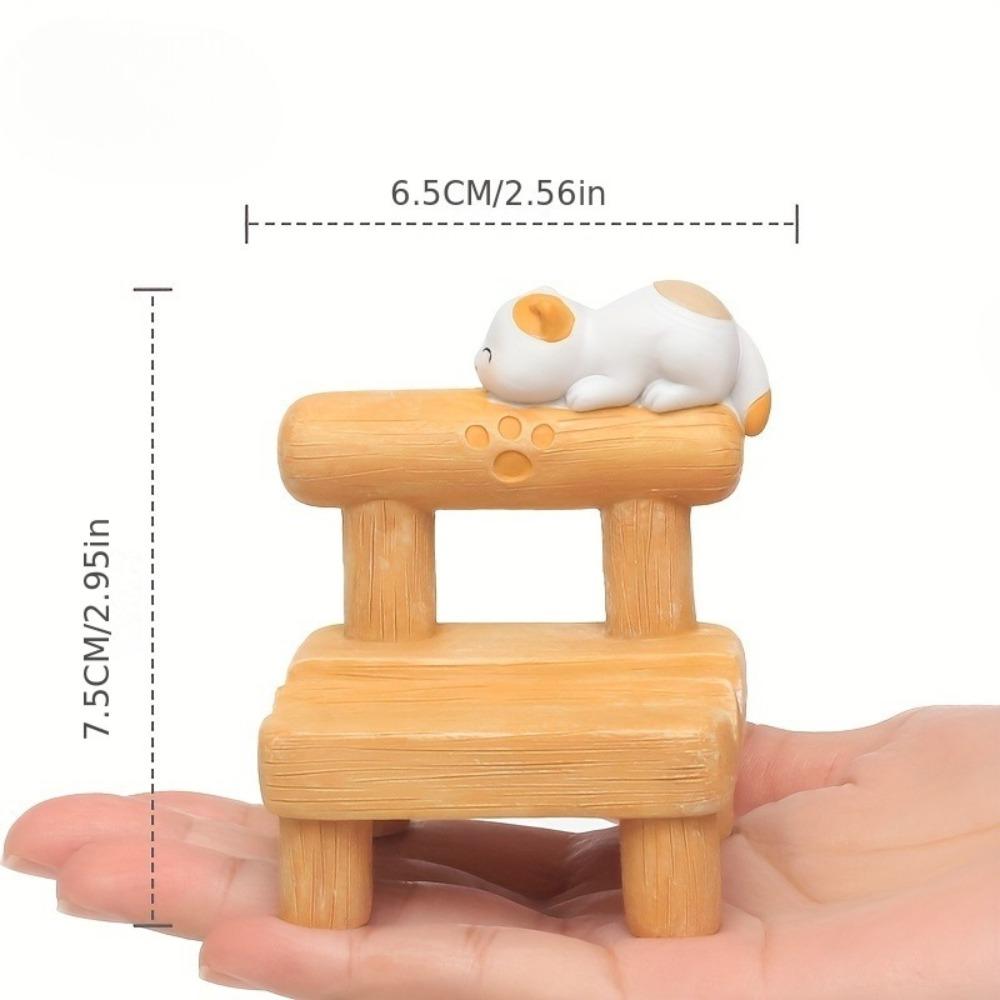 Cute Cat Cellphone Holder Stand Mini Chair Shape Kitty Dog Pet Phone Stand Desk Ornament Smartphone Stand Home Office Decor