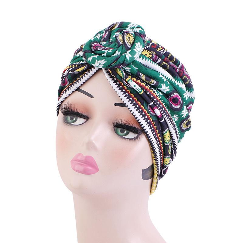 African Print Turban Hat for Women Scrunchies Knot Headwrap Stretch Bandanas Party Headwear Ladies Headscarf Hair Accessories