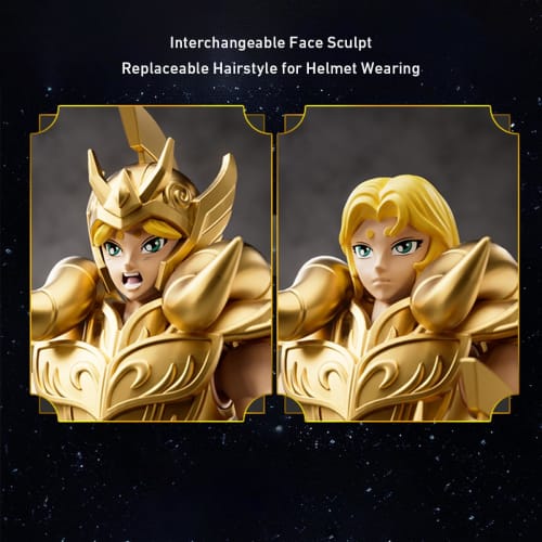 HiPlay Burco Saint Seiya Series Gold Saint 3-Piece Set, Approximately 150mm Tall, Pre-Colored Plastic Model Kit