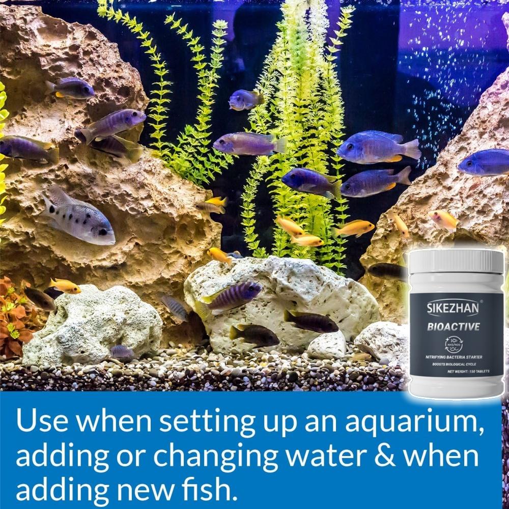 SIKEZHAN Aquarium Water Treatment Tablets Algae Remover Methylene Blue Nitrifying Bacteria Fish Tank Clarifier Conditioner Set