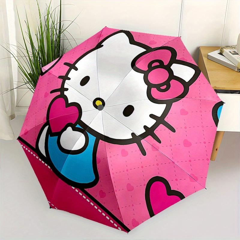 

Hello Kitty,Hearts Automatic opening and closing folding umbrella with 8 rib frame and compact travel design,perfect for all occasions | S