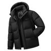 Mens Thickened Hooded Down Jacket Winter Short Warm Coat Adults 85-90% White Duck 550 Fill Power