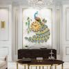 European Style Silent Wall Clock Metal Dial for Hotel Dining Room Decoration