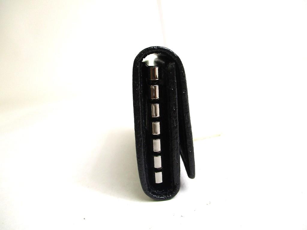 Autentické GUCCI GG černé plátno a kůže 6 Pics Key Chain #a438 Refurbished
