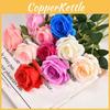 Vibrant 50cm Long Stem Artificial Roses Exquisite Fake Silk Flowers For Home Decor