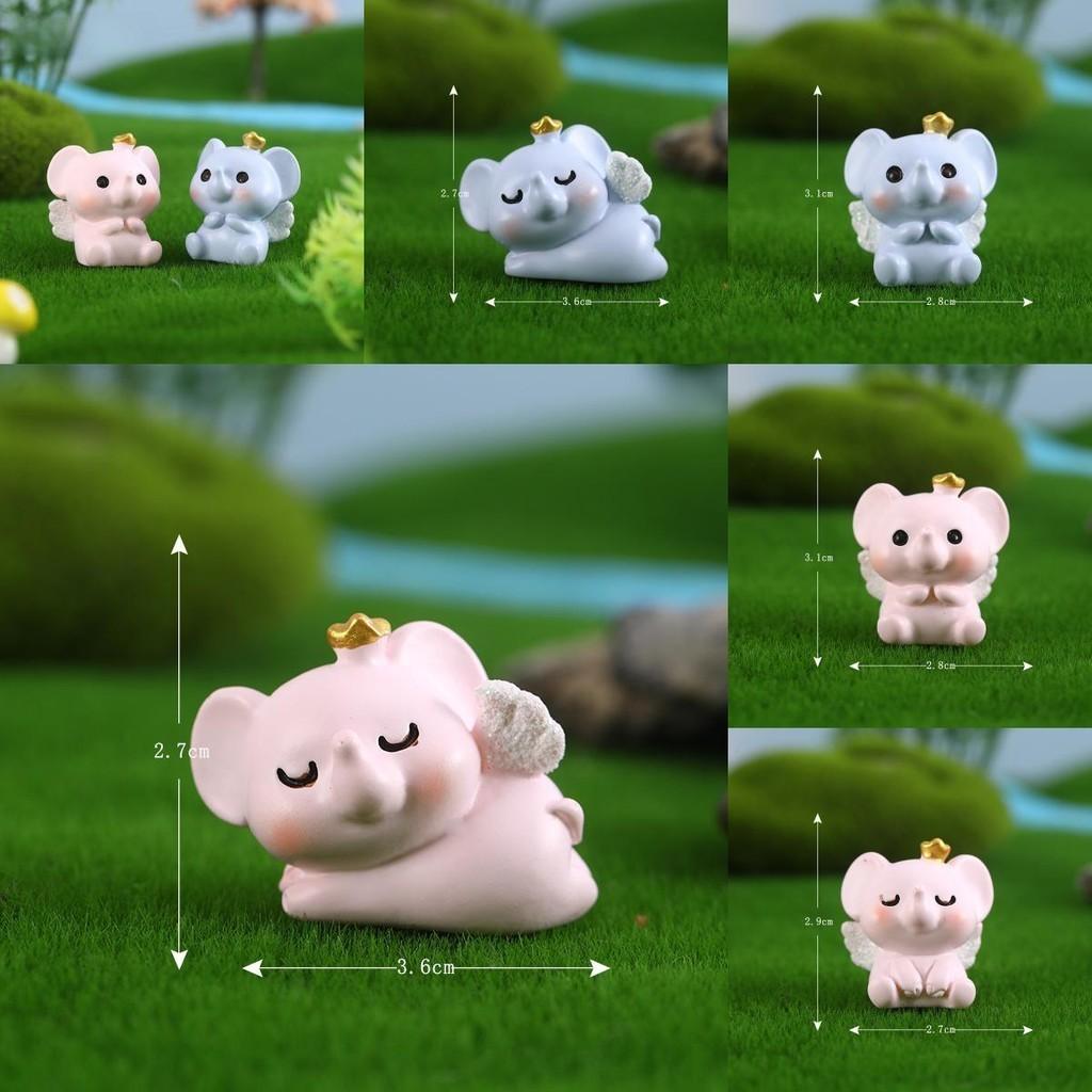 Decorative Cartoon Elephant Micro Landscape Resin Ornaments Handicrafts Desktop