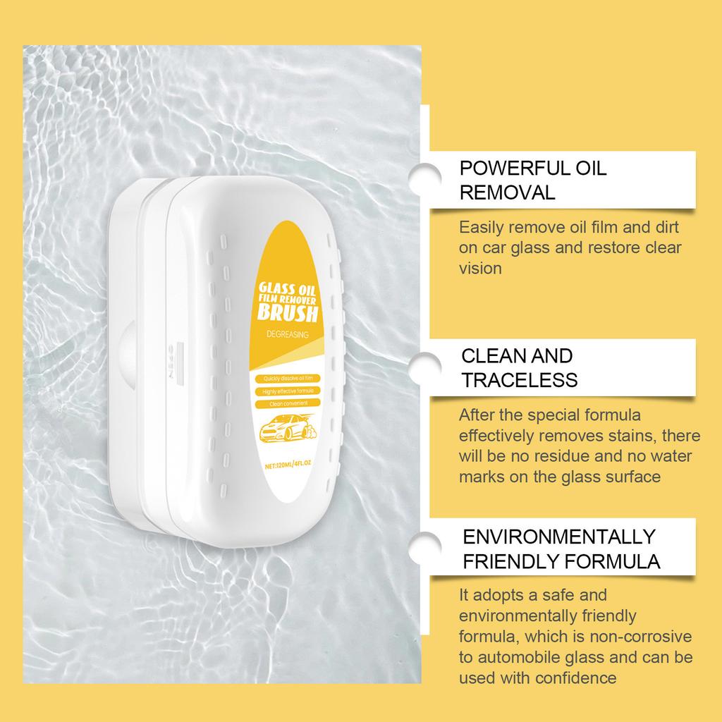 Car Glass Cleaning Brush Car Window Glass Cleaning Stains Oil Stains Waterproof And Rainproof Cleaning Brush 120ml