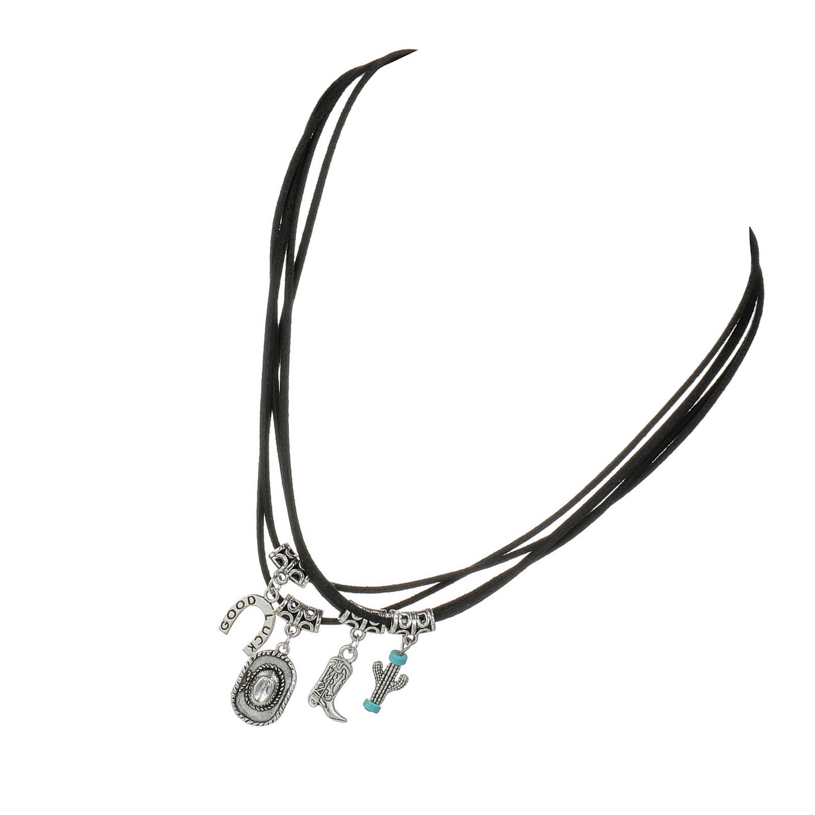 

Многослойное колье-чокер в стиле бохо-шик с подвесками-шармами, многослойный чокер в западном стиле для уникального модного заявления A